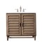 James Martin Vanities Portland 36in Single Vanity Whitewashed Walnut w/ 3 CM White Zeus Quartz Top 620-V36-WW-3WZ - alternate 1